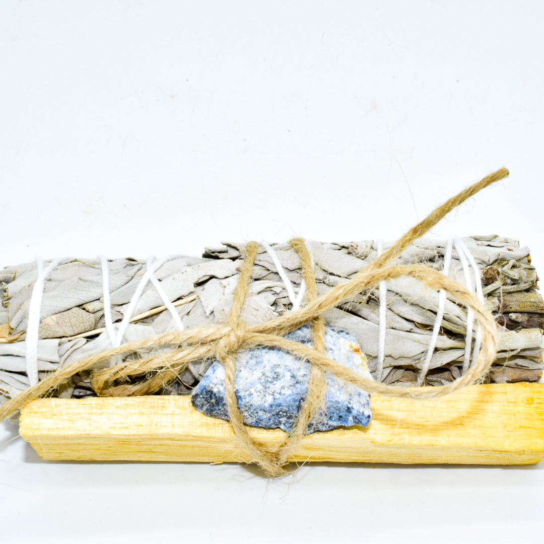 Palo Santo, Sage & Crystal Smudging Bundle